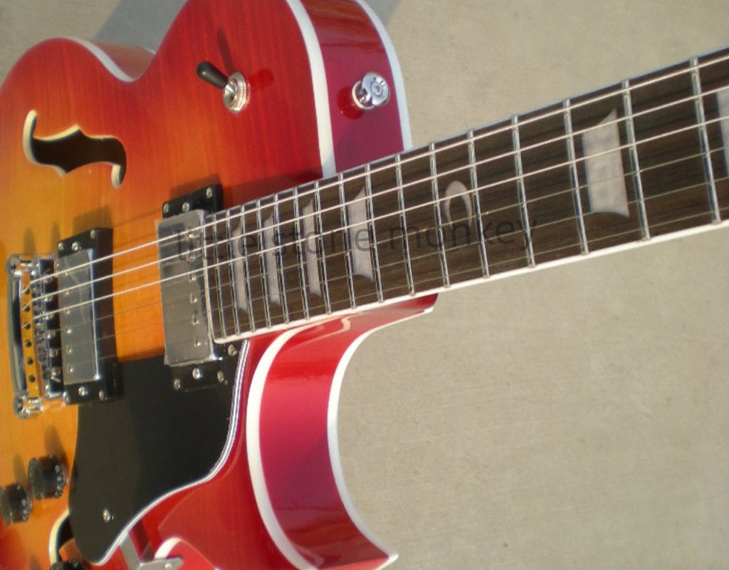 Factory Customized    Electric Guitar with Vintage Vintage  orange color Electric Guitarop 249#