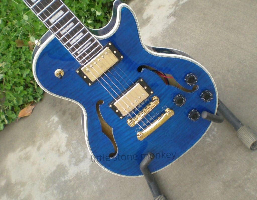 Factory Customized    Electric Guitar with Vintage Vintage  blue color Electric Guitarop 280#