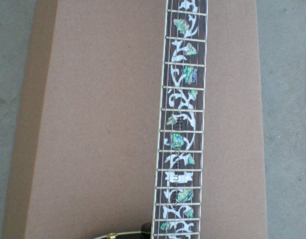 Factory Customized    Electric Guitar with Vintage Vintage aubergine burlywood color Electric Guitarop319 and 320#