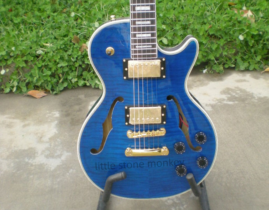Factory Customized    Electric Guitar with Vintage Vintage  blue color Electric Guitarop 280#