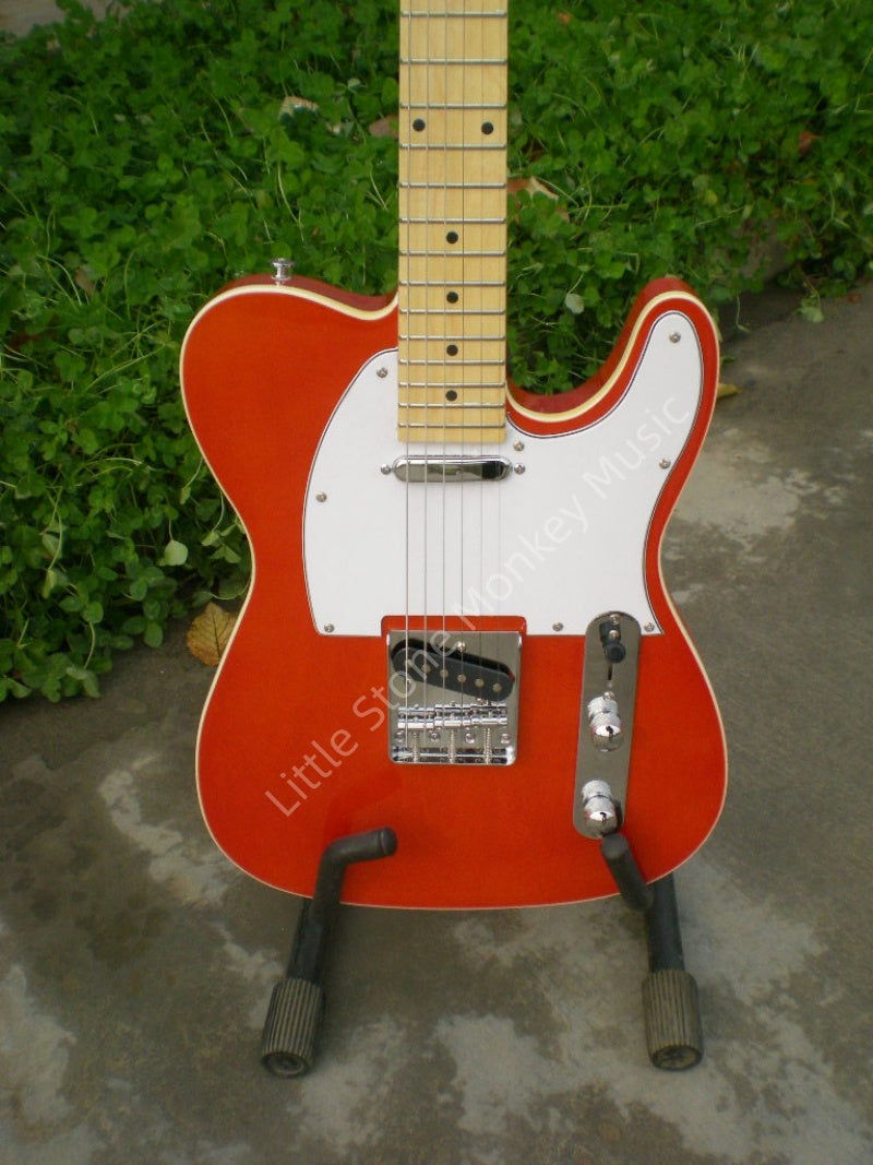 Factory Customized  Navy  Electric Guitar with Tele Electric Guitarop orange Color196#