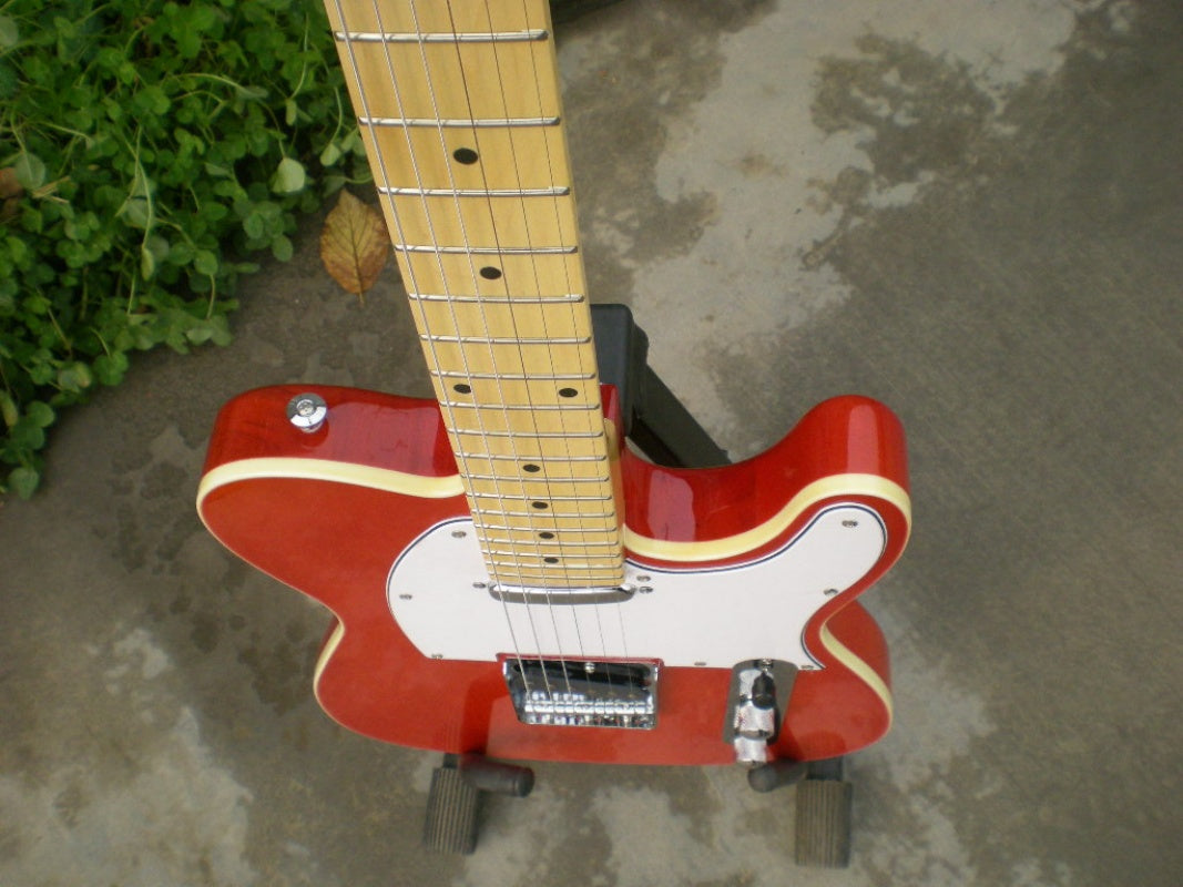 Factory Customized  Navy  Electric Guitar with Tele Electric Guitarop orange Color196#