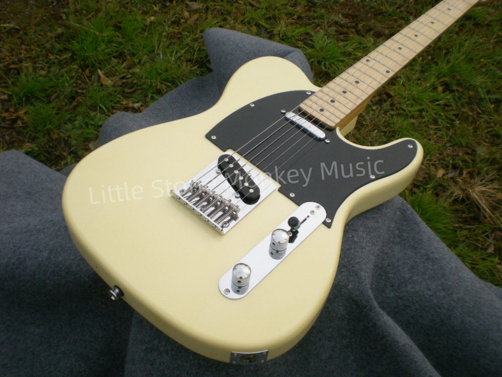 Factory Customized  Navy  Electric Guitar with Tele Electric Guitarop yellow  Color198#