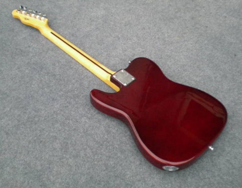 Factory Customized  Navy  Electric Guitar with Tele Electric Guitar Wine Red Color Maple Fretboard Double Binding 22 Frets  193#