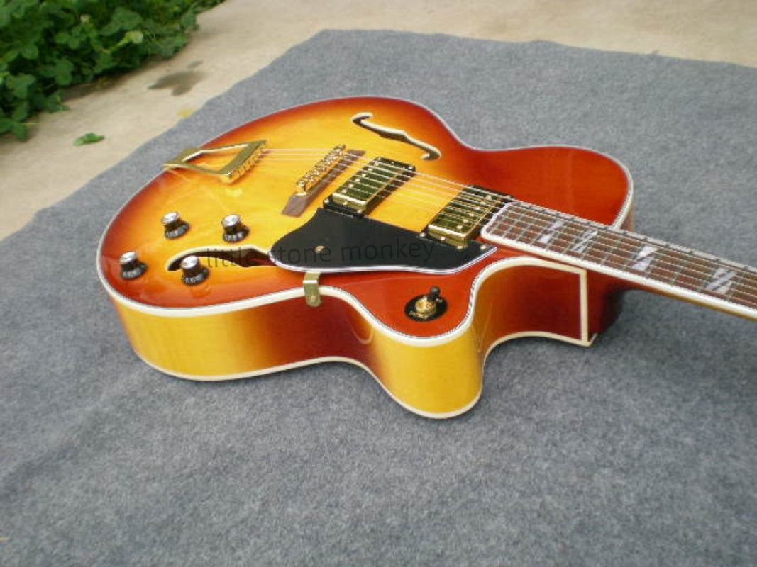 Factory Customized    Electric Guitar with Vintage Vintage  orange color Electric Guitarop 250#