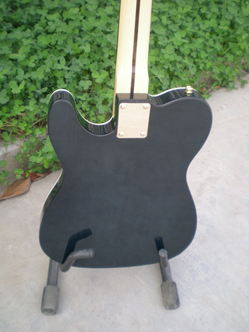 Factory Customized  6 Strings Navy Blue Electric Guitar with Flame Maple Veneer Rosewood Fretboard Customizable 190#