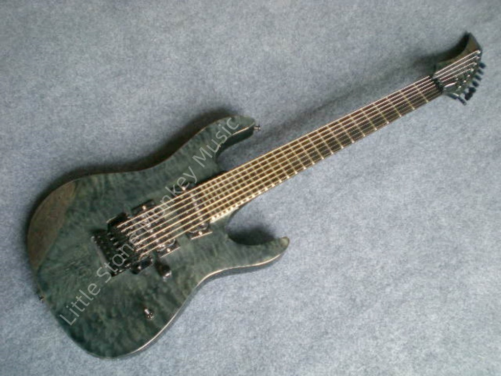7 String RG Style Electric Guitar Transparent Grey Quilted Maple Top  Lba  RG Z38#