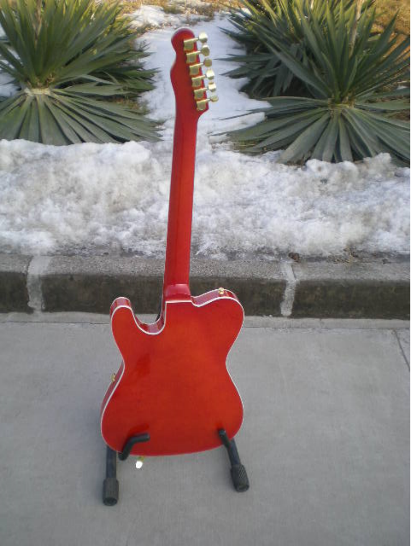 Factory Customized  Navy  Electric Guitar with Tele Electric Guitarop orange Color197#