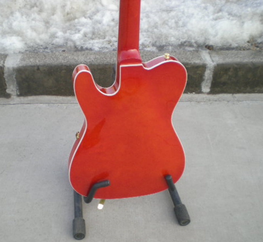 Factory Customized  Navy  Electric Guitar with Tele Electric Guitarop orange Color197#