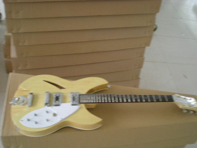 Factory Customized    Electric Guitar with Vintage Vintage yellow color Electric Guitarop353#