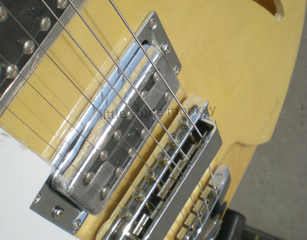 Factory Customized    Electric Guitar with Vintage Vintage yellow color Electric Guitarop353#