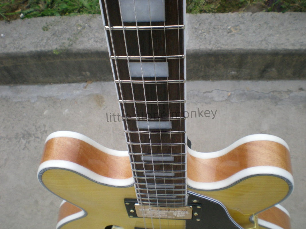 Factory Customized    Electric Guitar with Vintage Vintage yellow color Electric Guitarop 251#