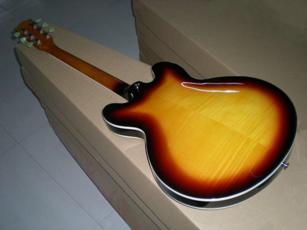 Factory Customized    Electric Guitar with Vintage wooden color Electric Guitarop 209#