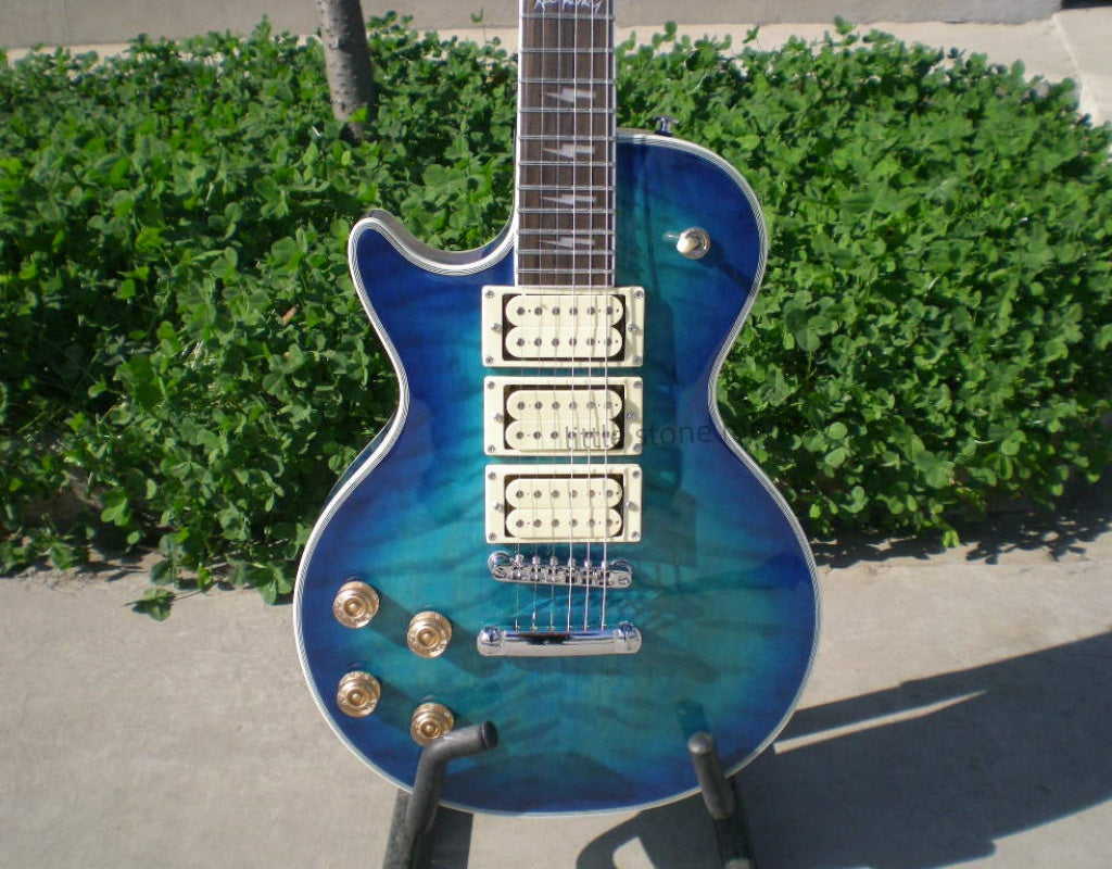 Factory Customized    Electric Guitar with Vintage Vintage blue color Electric Guitarop379#