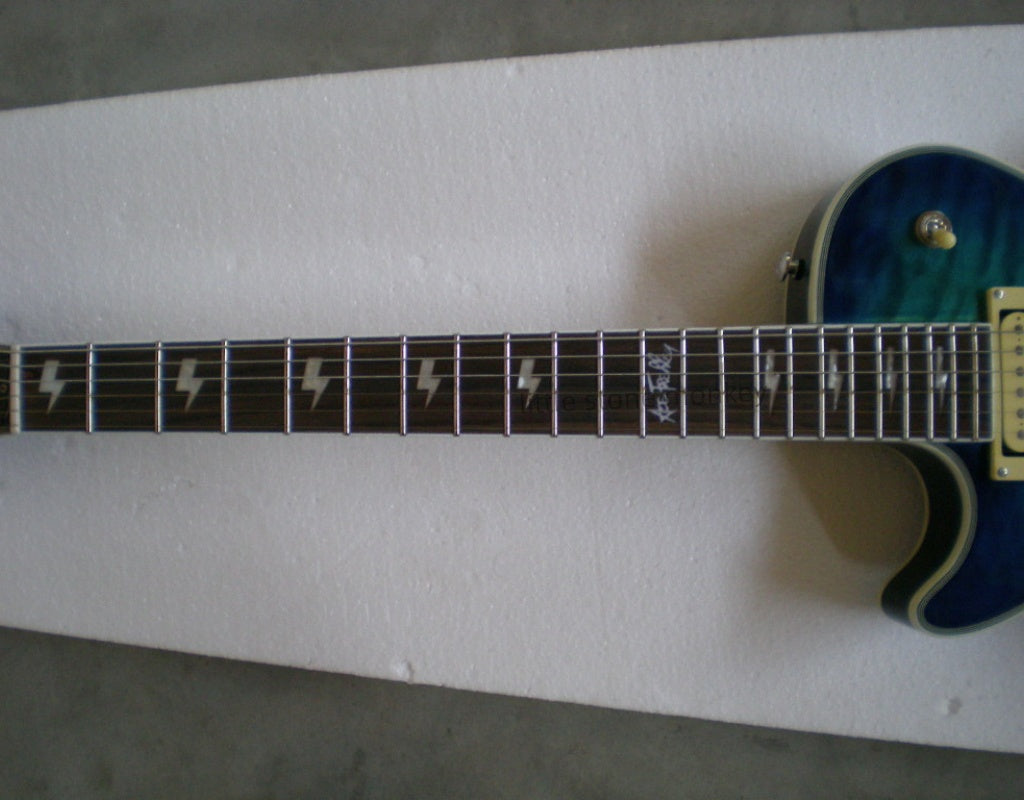 Factory Customized    Electric Guitar with Vintage Vintage blue color Electric Guitarop379#
