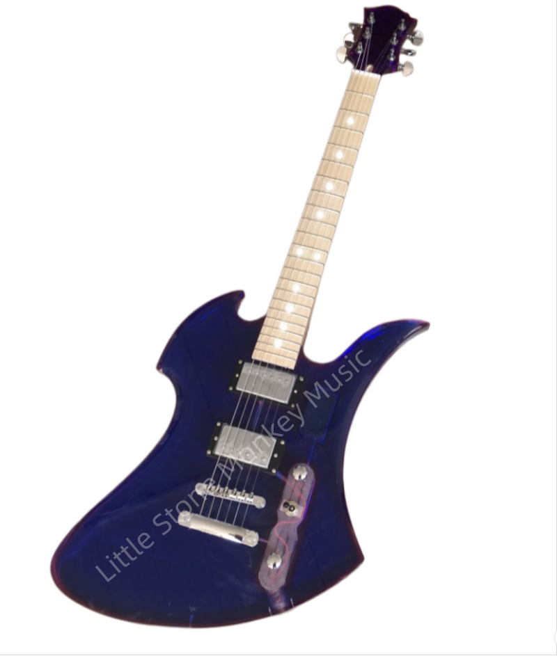 Customize Acrylic Body Purple Electric Guitar LSM119