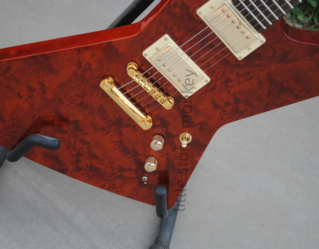 Factory Customized    Electric Guitar with Vintage Vintage red color Electric Guitarop364#