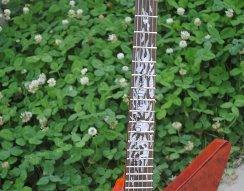 Factory Customized    Electric Guitar with Vintage Vintage red color Electric Guitarop364#