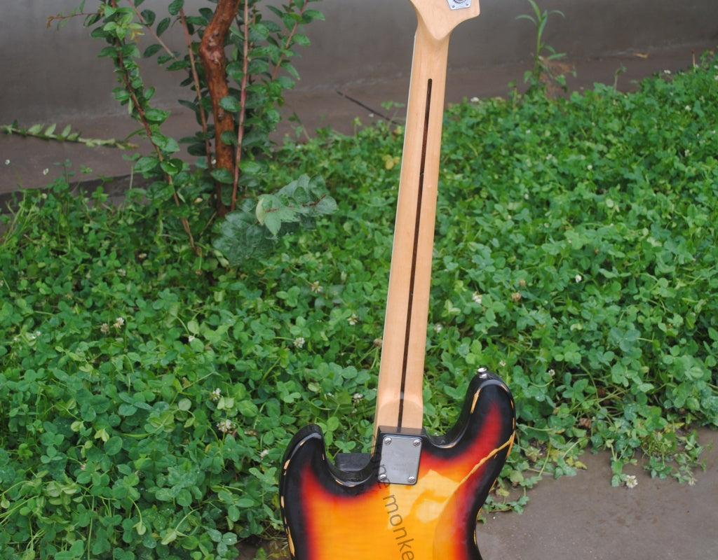 Factory Customized    Electric Guitar with Vintage Vintage aubergine burlywood color Electric Guitarop331#