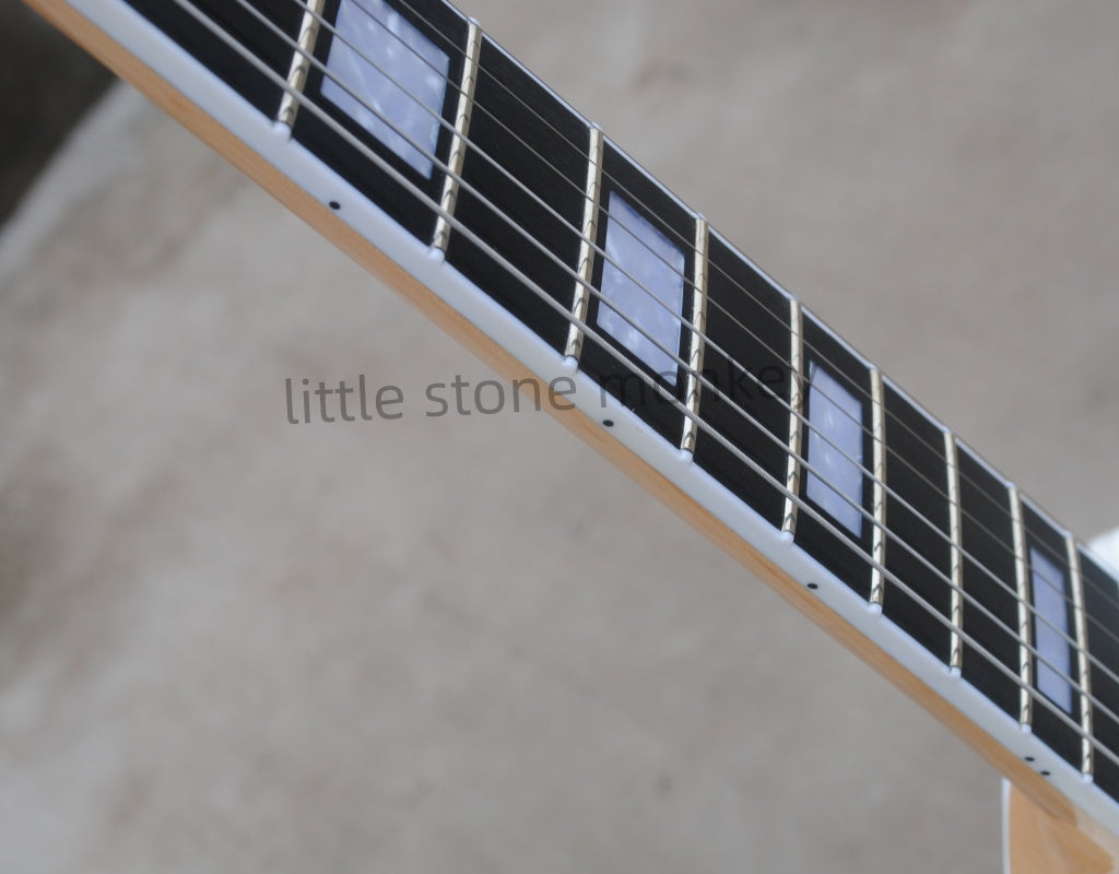 Factory Customized    Electric Guitar with Vintage Vintage Red and white circles black and white circles  Electric Guitarop380 381#