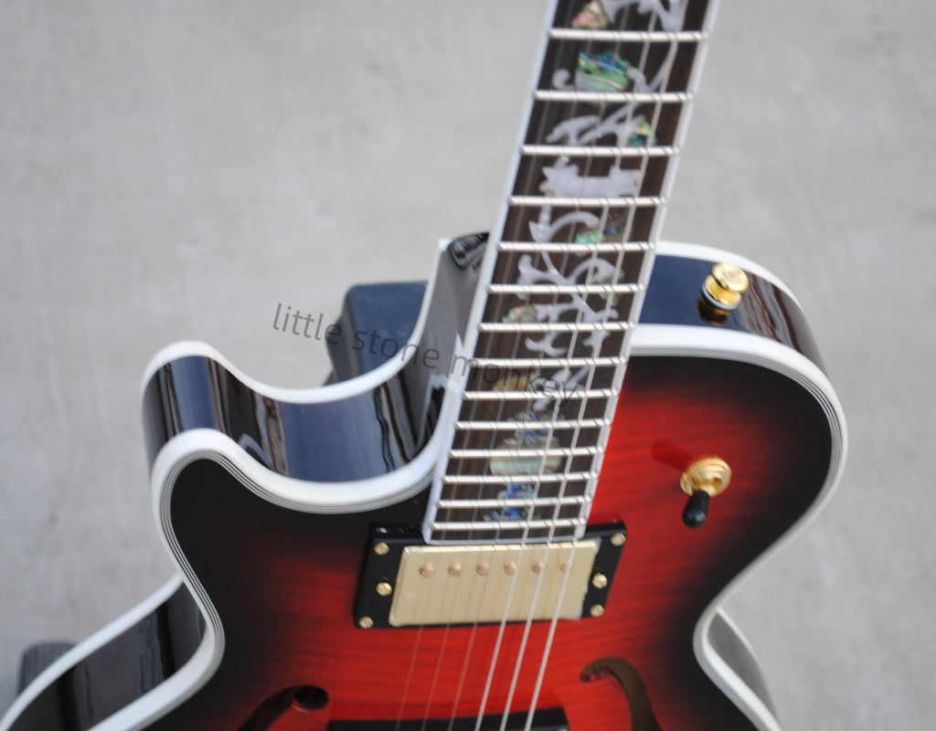 Factory Customized    Electric Guitar with Vintage Vintage aubergine burlywood color Electric Guitarop321#