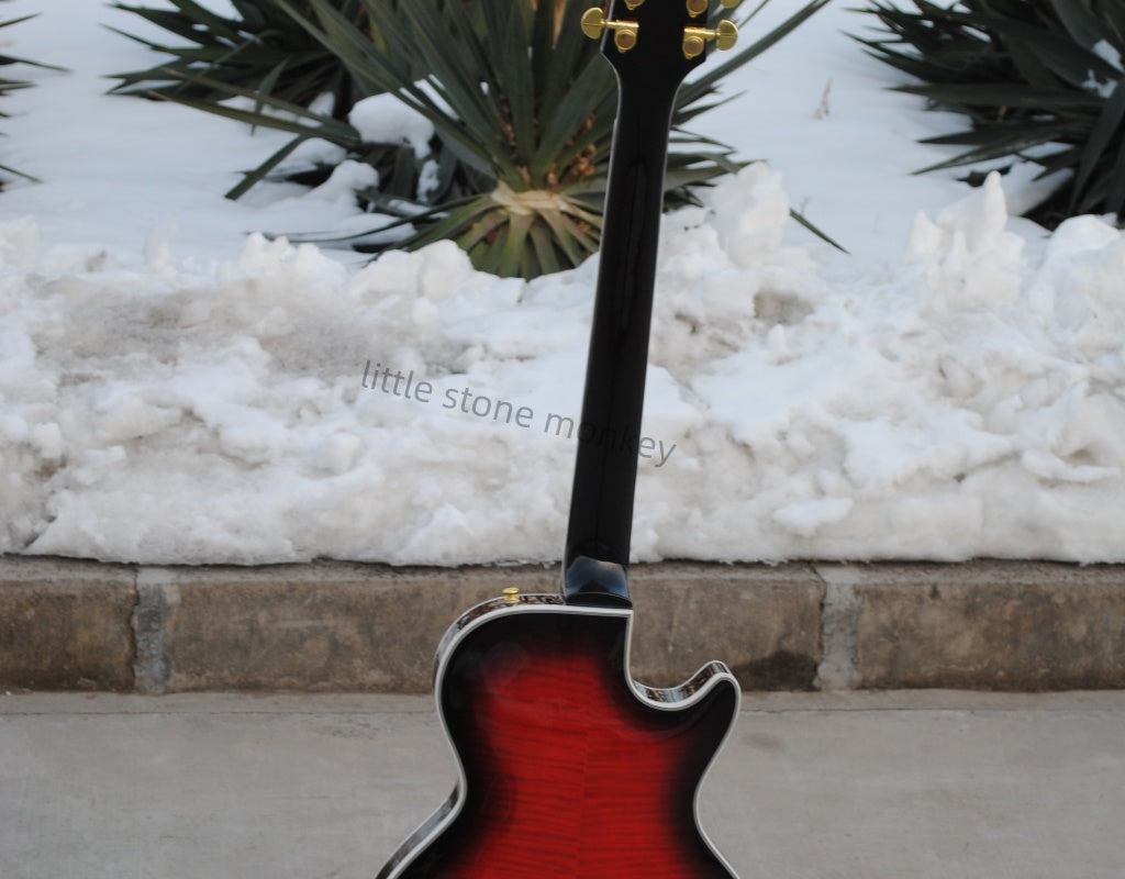 Factory Customized    Electric Guitar with Vintage Vintage aubergine burlywood color Electric Guitarop321#