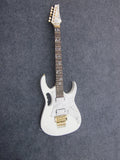Customize White Color  Electric Guitar  JEM7V Steve Vai Signature Style White Electric Guitar Tree of Life Vine Inlay Fretboard Double Lock Floyd Rose Tremolo Gold Hardware HH Pickups Shred Metal Guitar Free Shipping  Lba Z29
