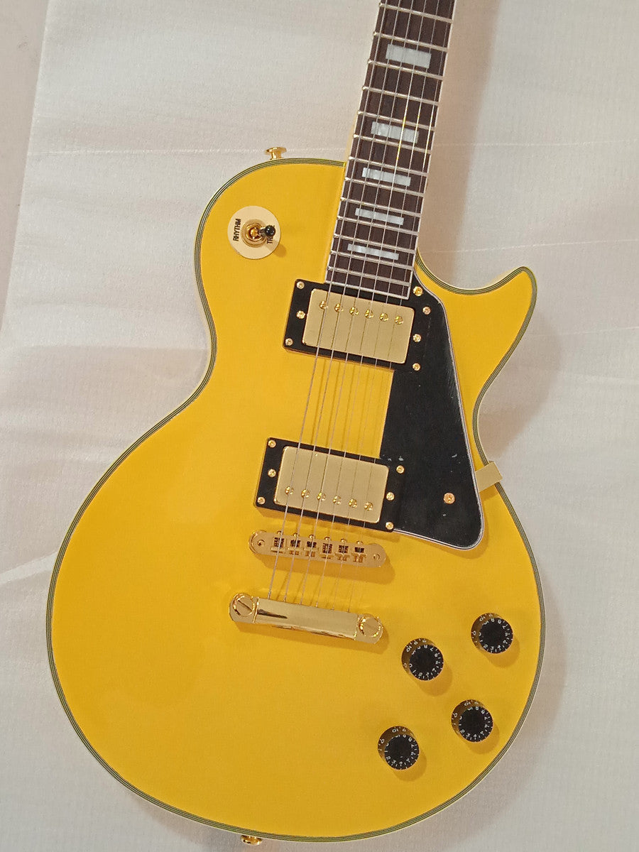 Electric Guitar 6 string LP Solid wood natural color guitar yellow Gib  LP  Z1#