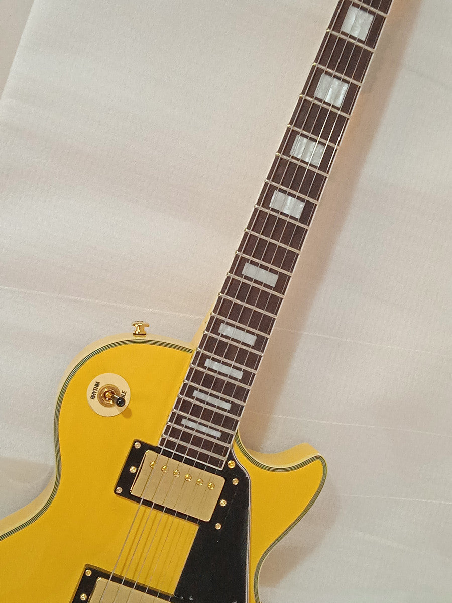 Electric Guitar 6 string LP Solid wood natural color guitar yellow Gib  LP  Z1#