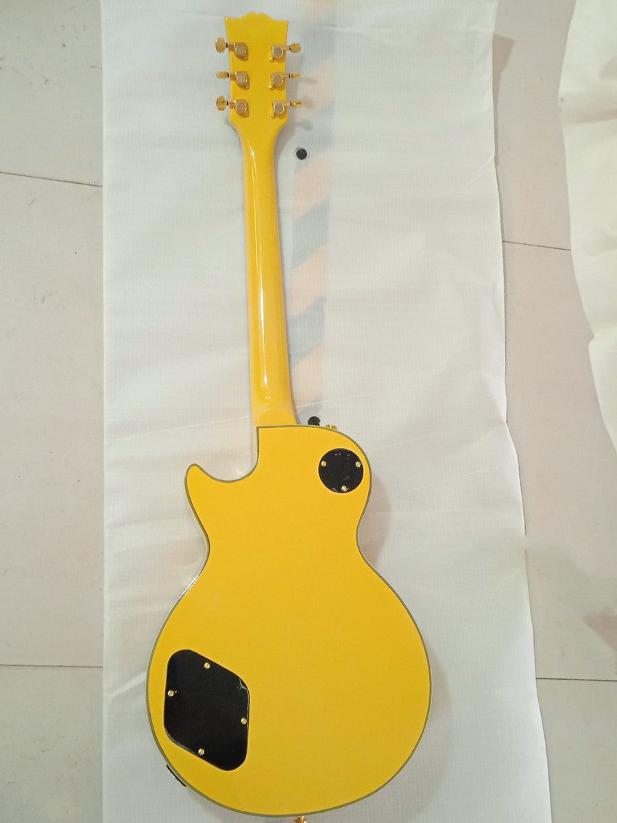 Electric Guitar 6 string LP Solid wood natural color guitar yellow Gib  LP  Z1#