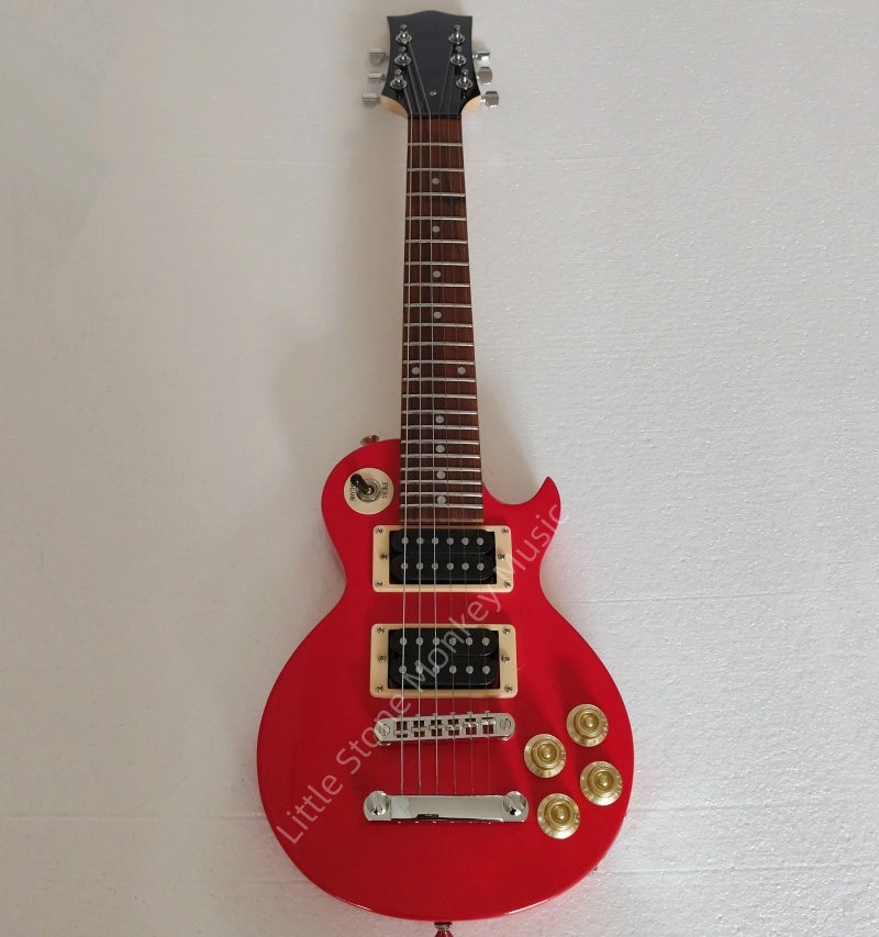 Red Color Electric Guitar Portable electric guitar for travel  Mahogany Body  Rosewood Fingerboard Gib LP  Z20#