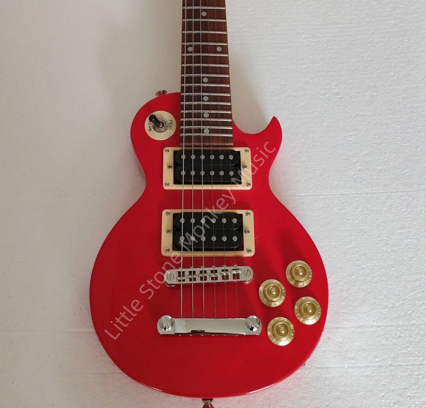 Red Color Electric Guitar Portable electric guitar for travel  Mahogany Body  Rosewood Fingerboard Gib LP  Z20#