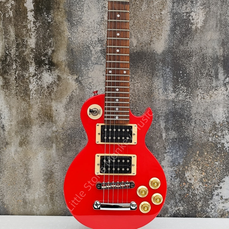 Red Color Electric Guitar Portable electric guitar for travel  Mahogany Body  Rosewood Fingerboard Gib LP  Z20#
