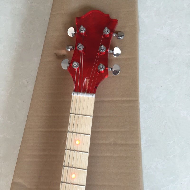 Customize Acrylic Body Red Electric Guitar LSM117