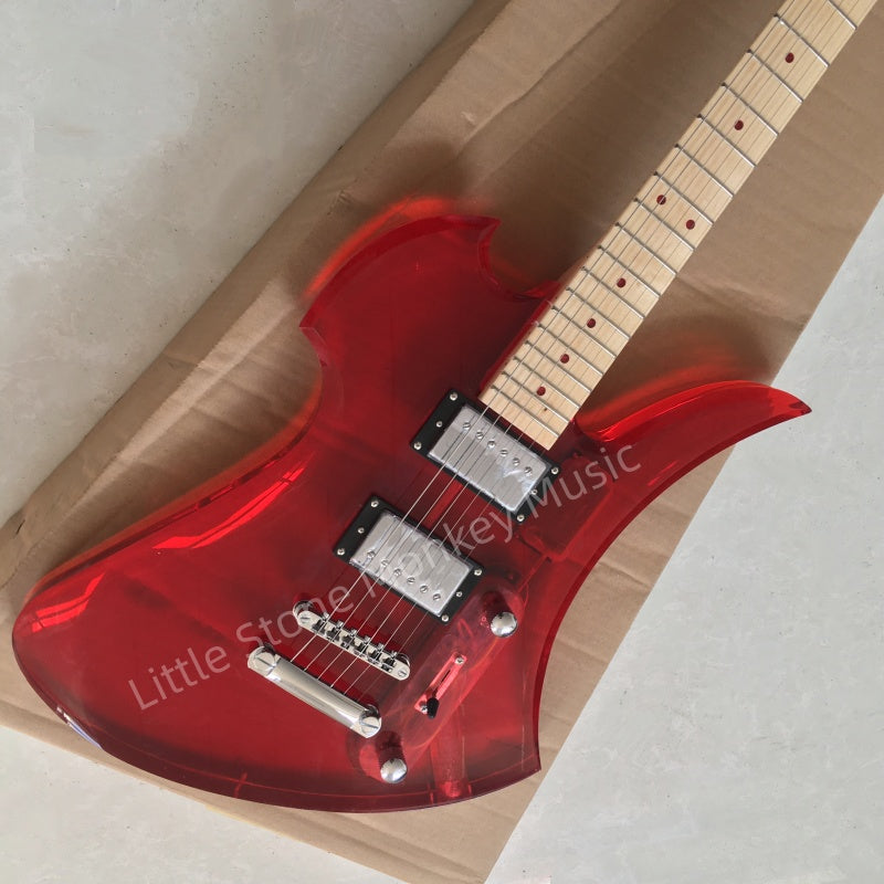 Customize Acrylic Body Red Electric Guitar LSM117