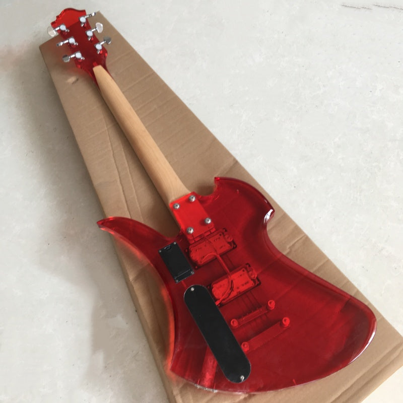 Customize Acrylic Body Red Electric Guitar LSM117