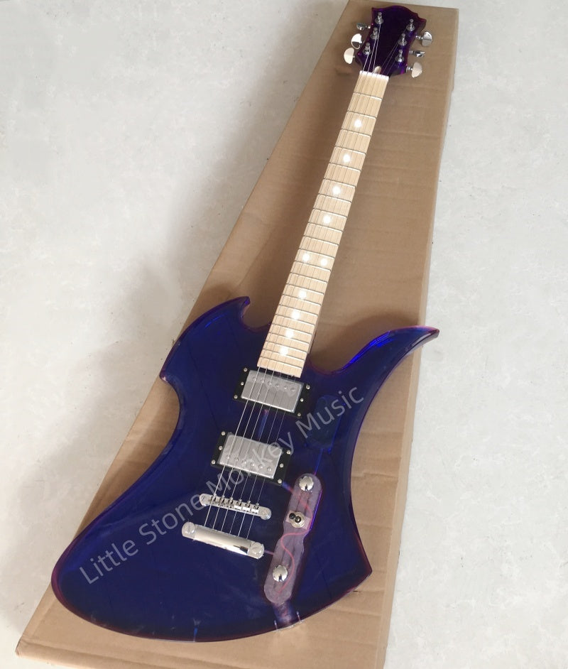 Customize Acrylic Body Purple Electric Guitar LSM119