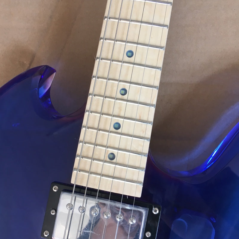 Customize Acrylic Body Purple Electric Guitar LSM119