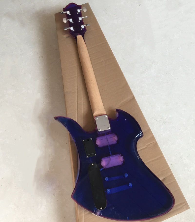 Customize Acrylic Body Purple Electric Guitar LSM119