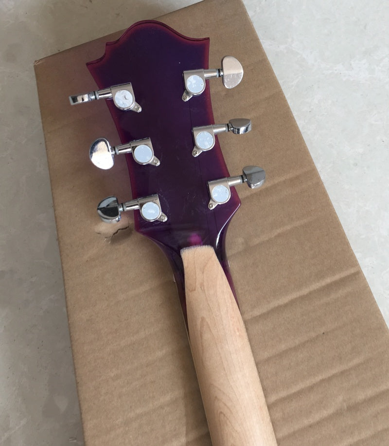 Customize Acrylic Body Purple Electric Guitar LSM119