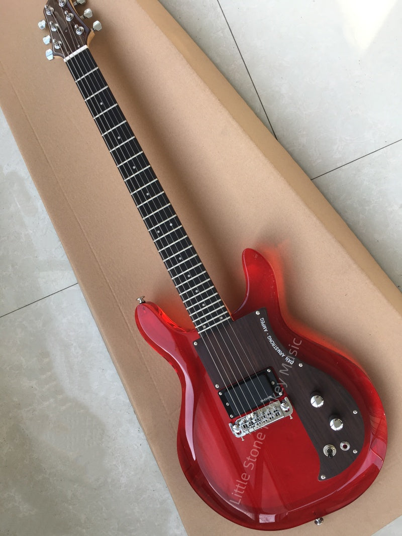 Customize Acrylic Body Red Electric Guitar LSM138