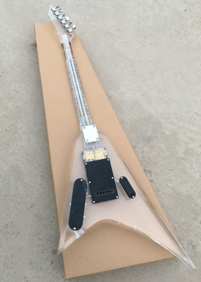Customize Acrylic Body Electric Guitar with Blue LED Lights LSM140