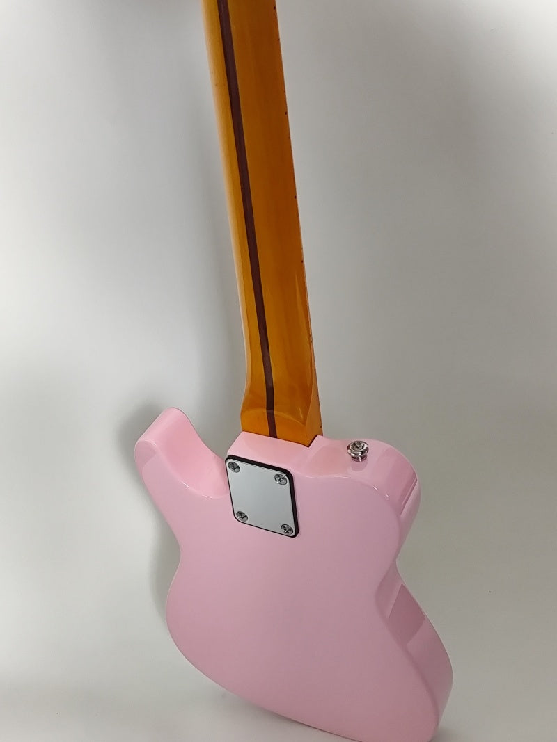 Pink  Color Electric Guitar Yellow  Color  Electric Guitar TL British Qunicy electric guitar with right hand design, standard TL style, Cape Island pink color, timeless classic design, 6 strings. Fen TL Z17#
