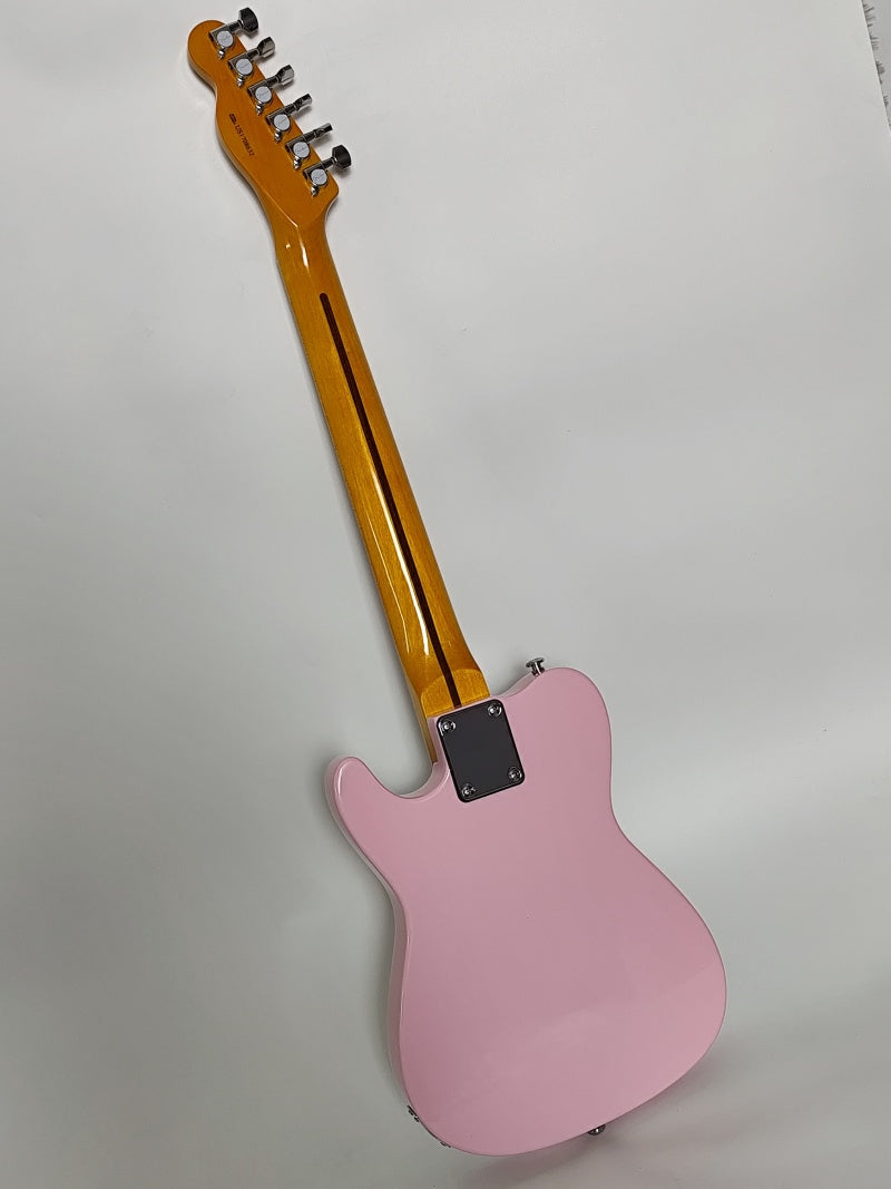 Pink  Color Electric Guitar Yellow  Color  Electric Guitar TL British Qunicy electric guitar with right hand design, standard TL style, Cape Island pink color, timeless classic design, 6 strings. Fen TL Z17#