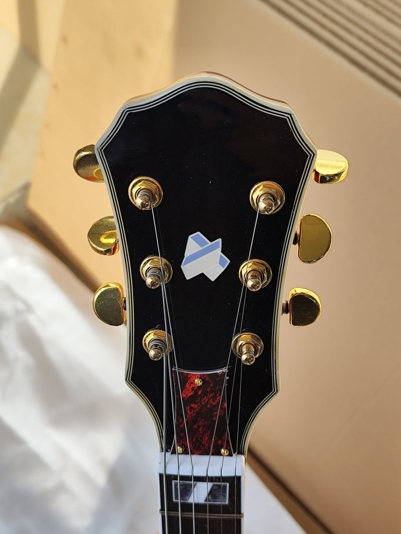 Sunburst  Semi-Hollow Body Electric Guitar Custom Chaobo Warm-toned Sunset Color Hollow Body Electric Jazz music Bass with Quilted Maple Top Gib ES 355#   Z22#
