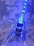Custom Acrylic Body Electric Guitar Lightning   Headless Solid Acrylic Body Electric Guitar Clear Acrylic Guitar: Transparent Design for Musicians 2026  Gib Flying V Z9#