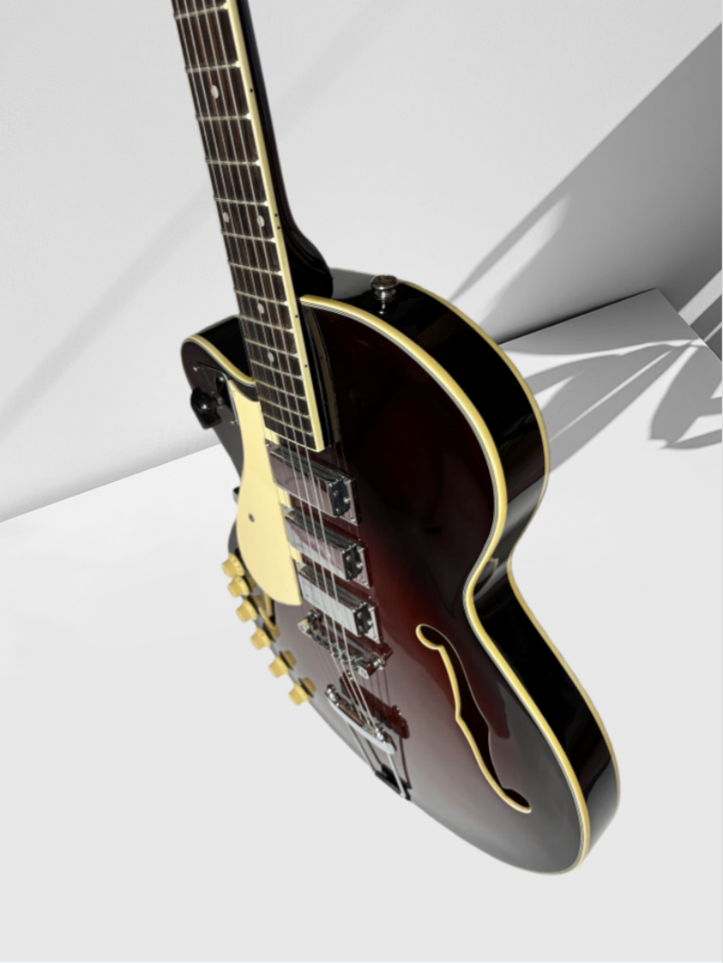 Limited Edition Electric Guitar LP Dark Purple Burst Red Card Retro Glamorous Style - Dark Purple Gradient - Legendary Musical Instrument Gib ES 355# Z21#