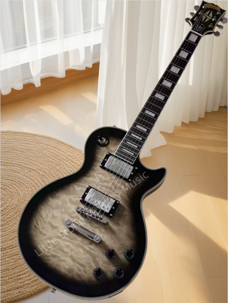 Electric Guitar 6 string Solid wood natural color guitar black and Ebony color  Gib  LP Z3# 3