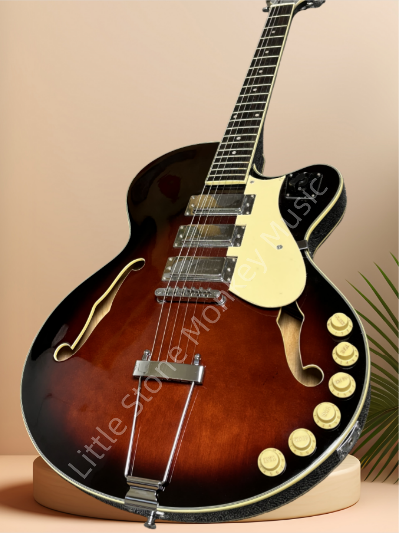 Limited Edition Electric Guitar LP Dark Purple Burst Red Card Retro Glamorous Style - Dark Purple Gradient - Legendary Musical Instrument Gib ES 355# Z21#